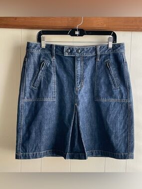 Y2K Gap Jeans Dark Wash Blue Denim Knee Length A-line Skirt